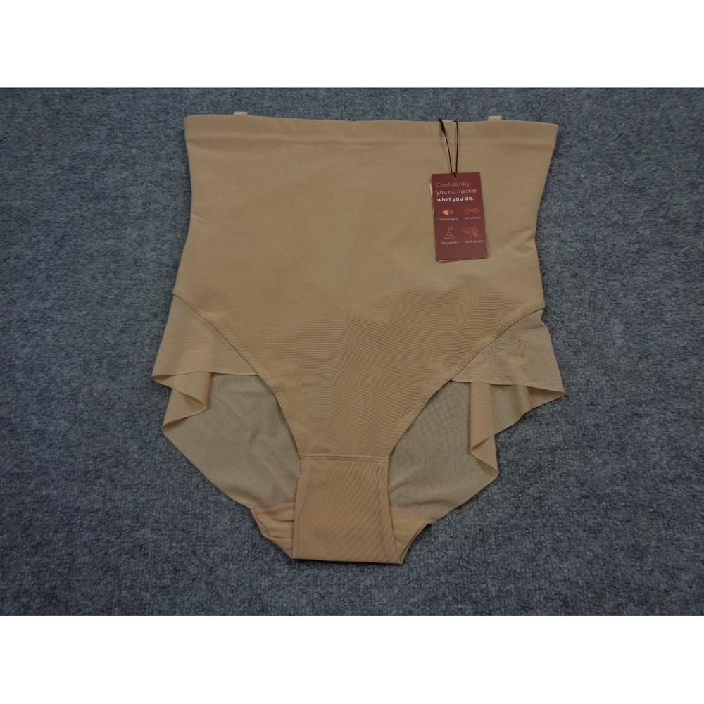 Honeylove‎ Super Power Brief in Sand 1X Shaping High Waisted Compression NWT